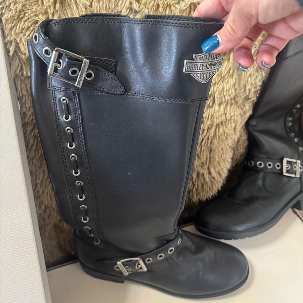 Harley-Davidson Black Leather Boots